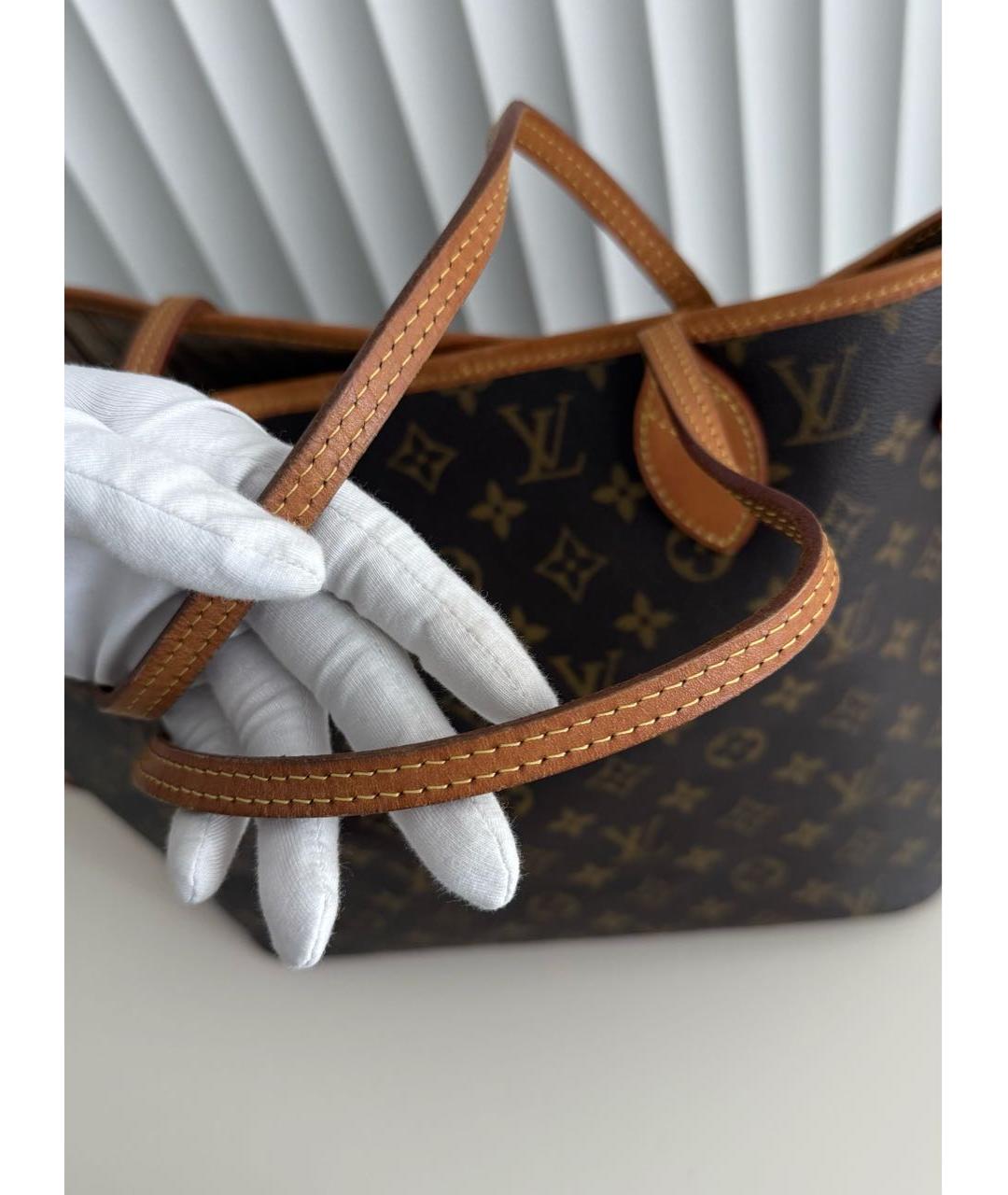 LOUIS VUITTON Коричневая сумка тоут из канвы, фото 7