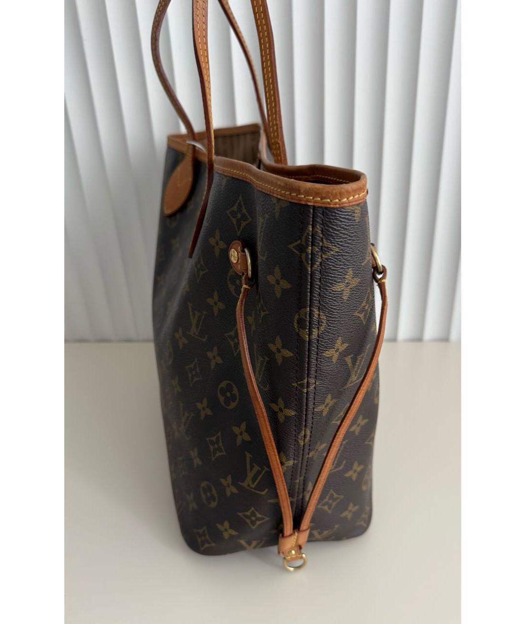 LOUIS VUITTON Коричневая сумка тоут из канвы, фото 2
