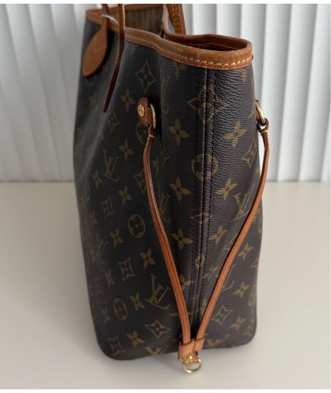 LOUIS VUITTON Коричневая сумка тоут из канвы, фото 6
