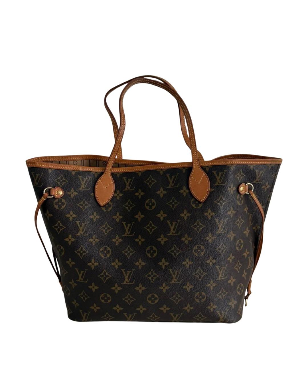 LOUIS VUITTON Коричневая сумка тоут из канвы, фото 1
