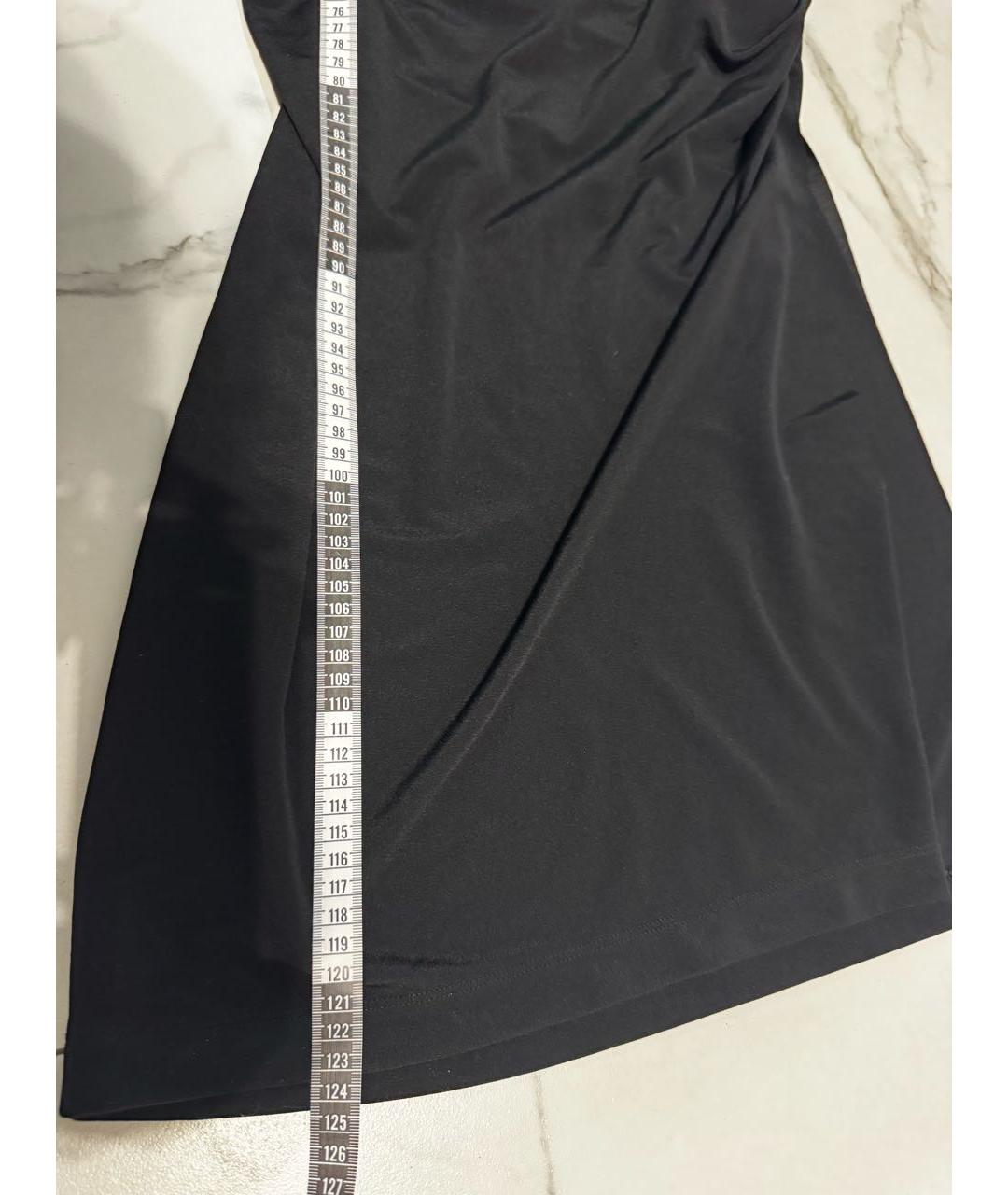 HELMUT LANG Черное полиэстеровое коктейльное платье, фото 6