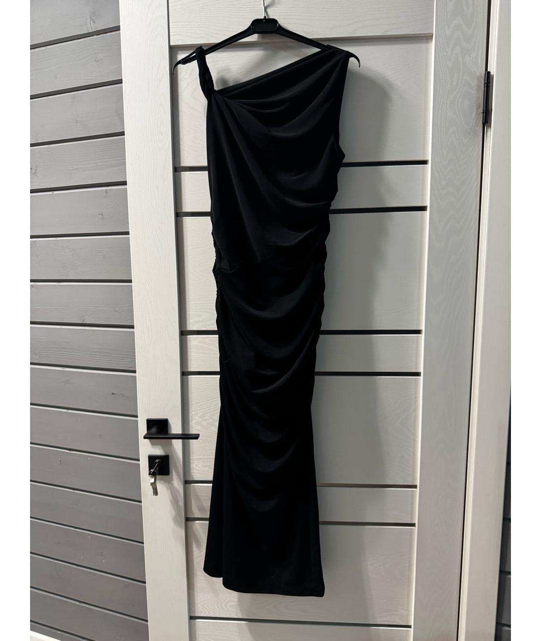HELMUT LANG Черное полиэстеровое коктейльное платье, фото 2