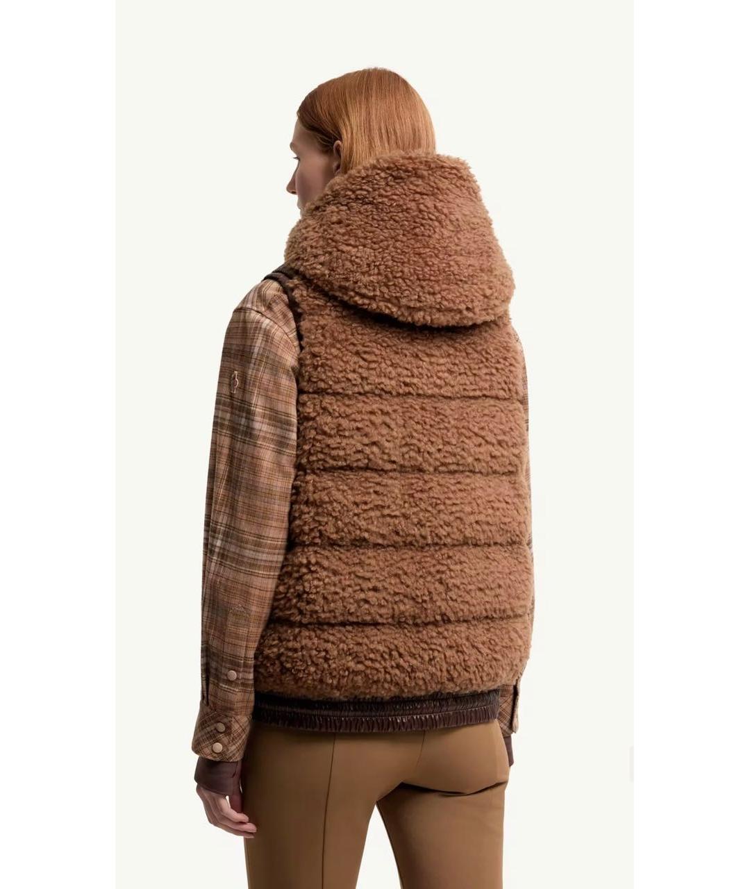 MONCLER Коричневый жилет, фото 3