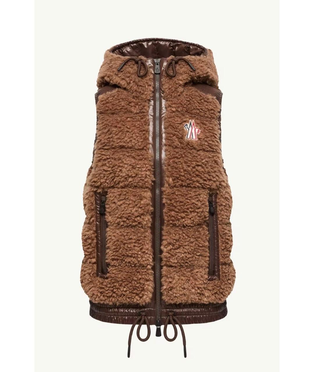 MONCLER Коричневый жилет, фото 6