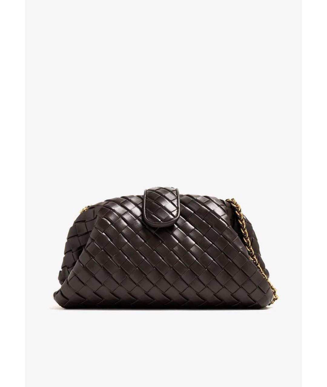 BOTTEGA VENETA Коричневая кожаная сумка через плечо, фото 3