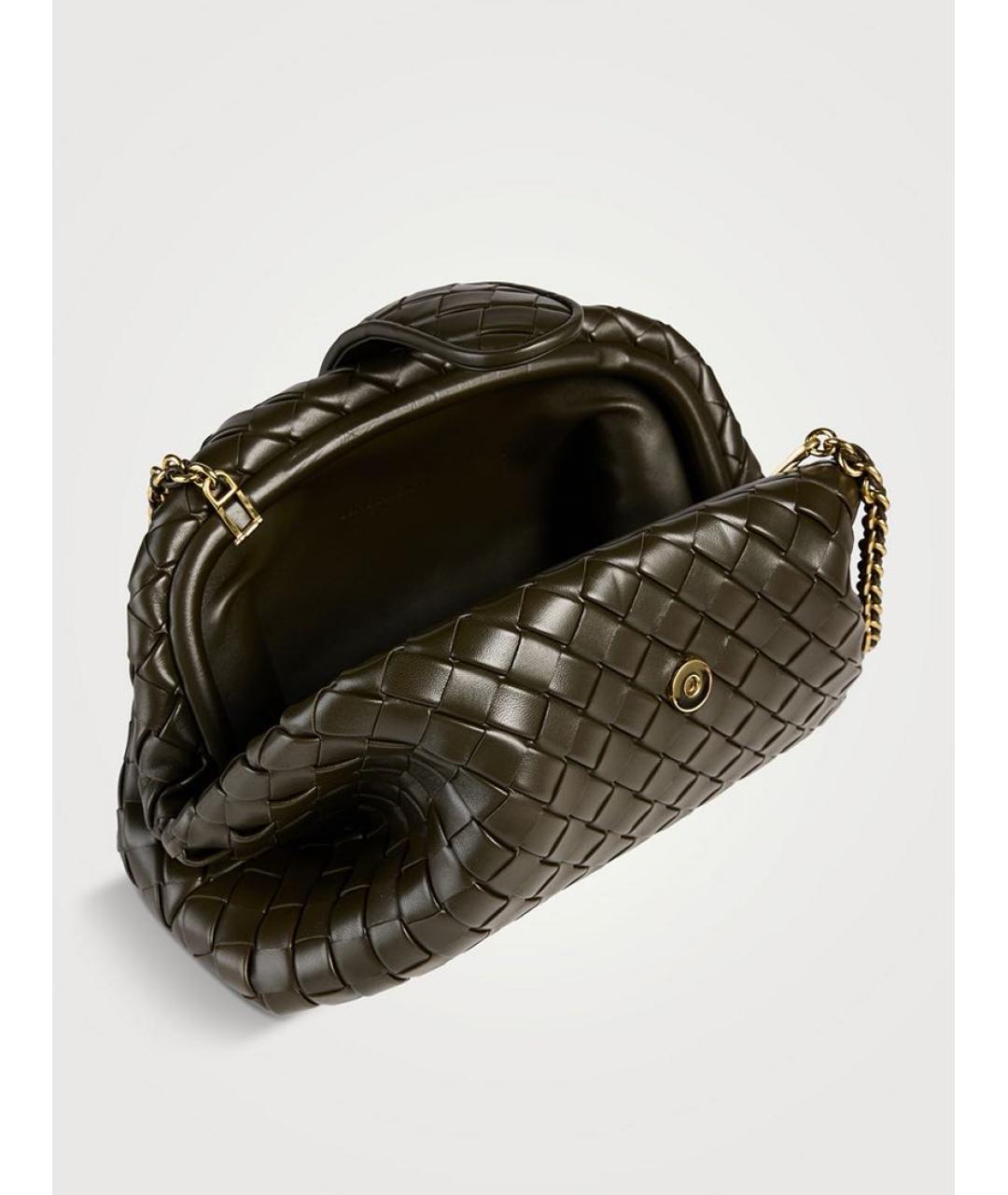 BOTTEGA VENETA Коричневая кожаная сумка через плечо, фото 4