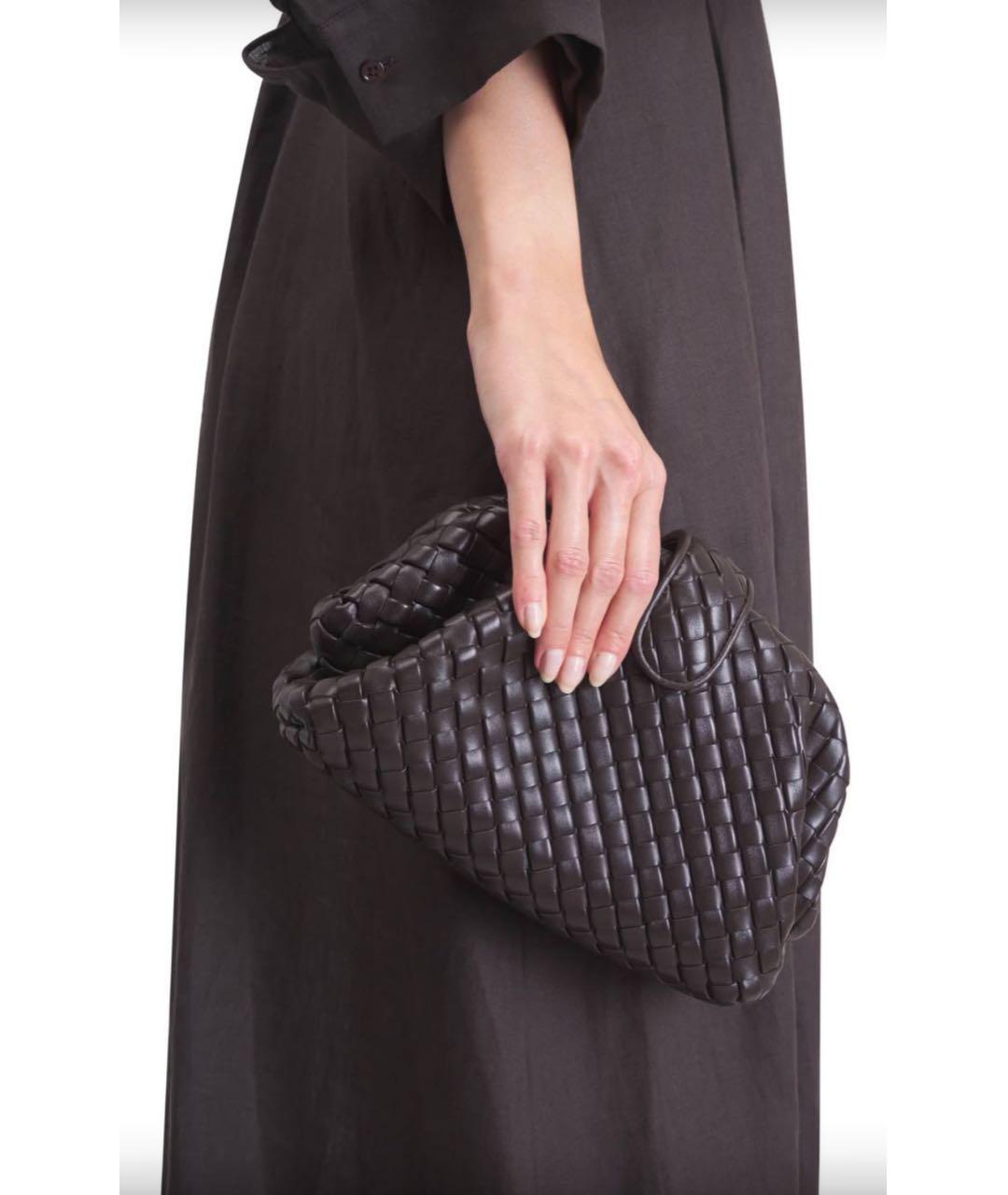 BOTTEGA VENETA Коричневая кожаная сумка через плечо, фото 2