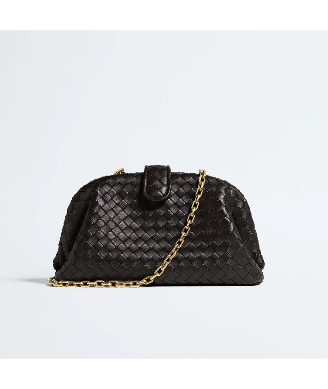 BOTTEGA VENETA Коричневая кожаная сумка через плечо, фото 5