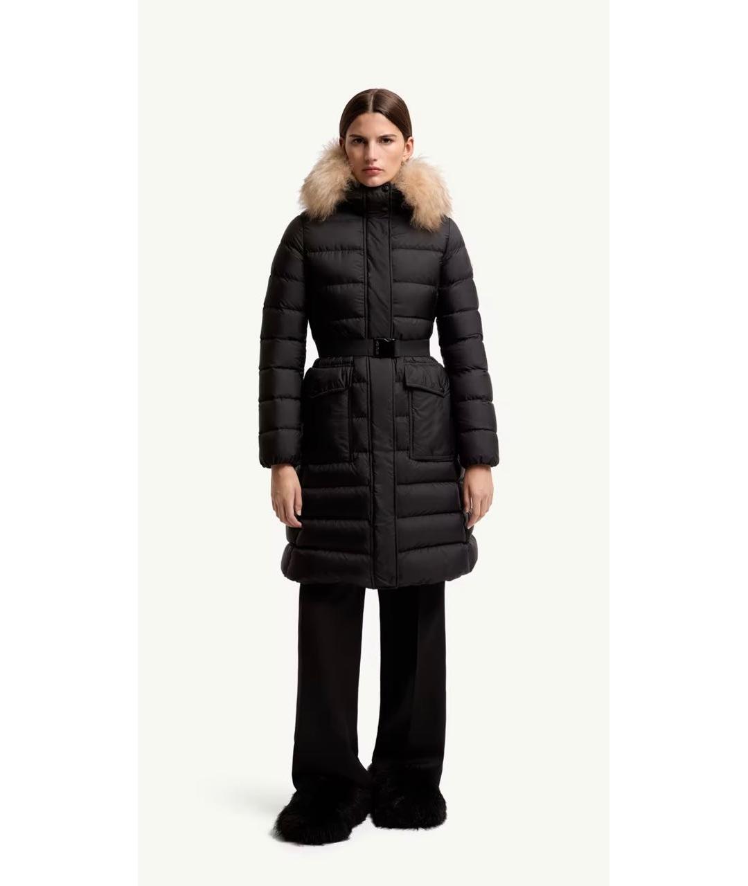MONCLER Черный пуховик, фото 2