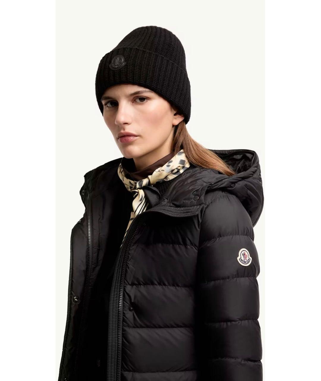 MONCLER Черный пуховик, фото 5