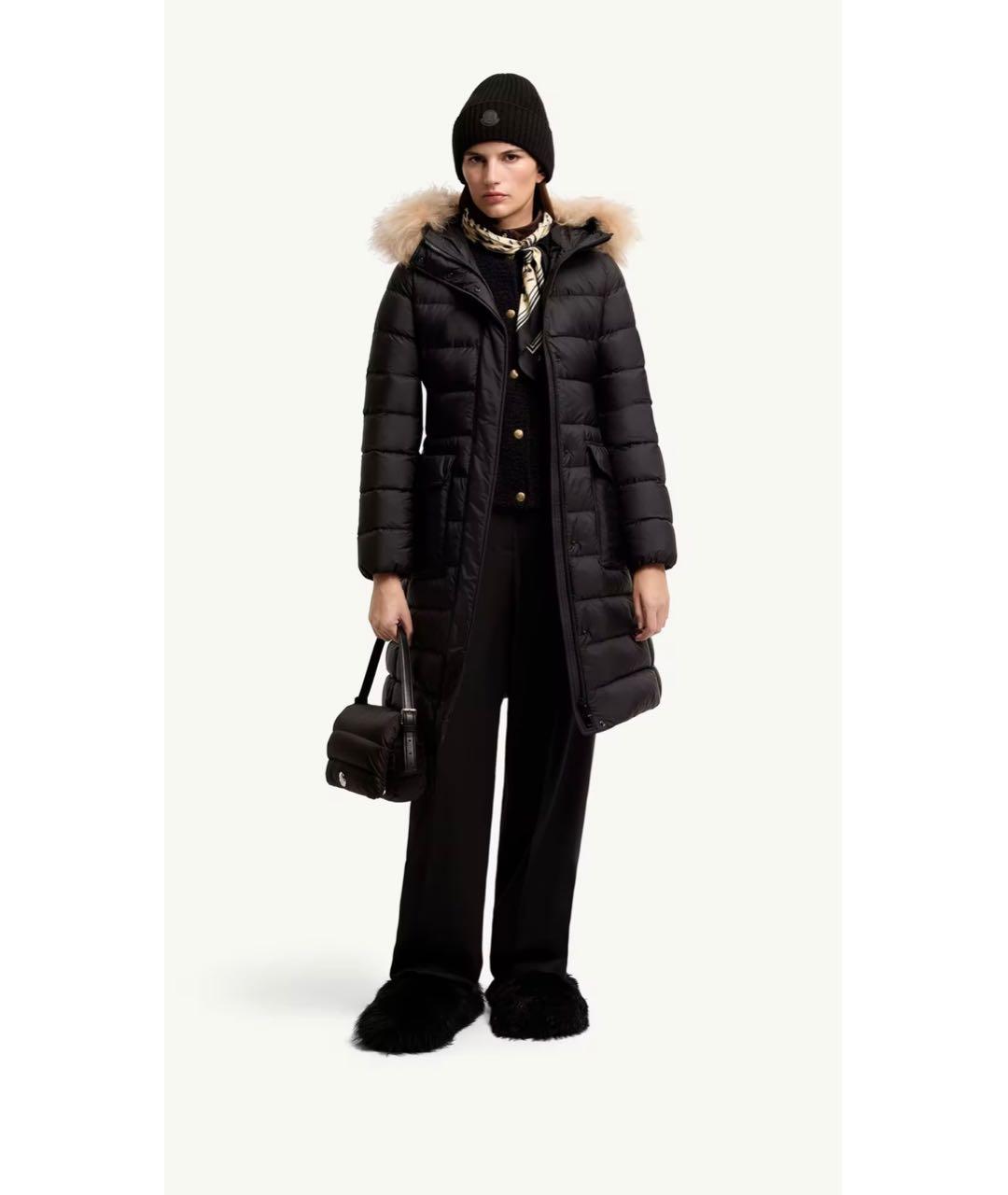 MONCLER Черный пуховик, фото 4