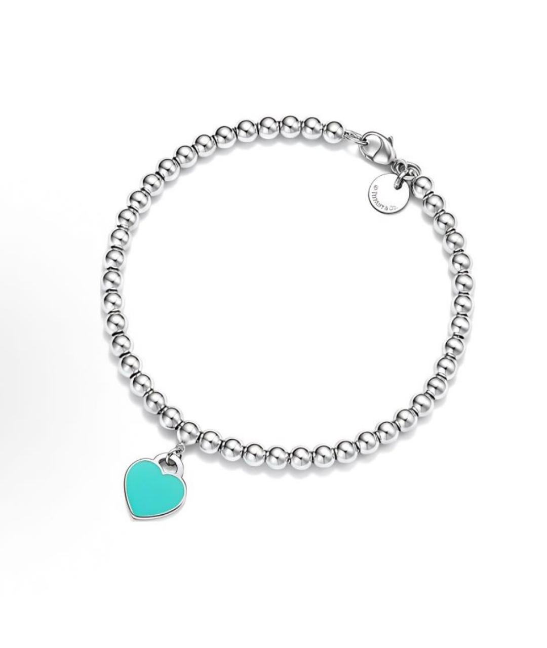 TIFFANY&CO Бирюзовый серебряный браслет, фото 6