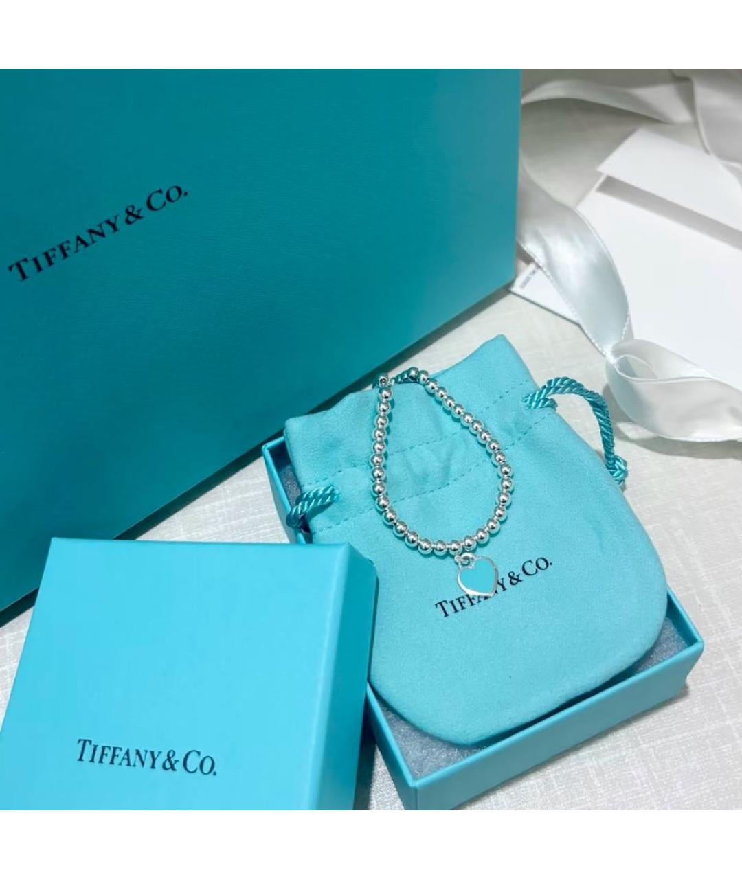 TIFFANY&CO Бирюзовый серебряный браслет, фото 3