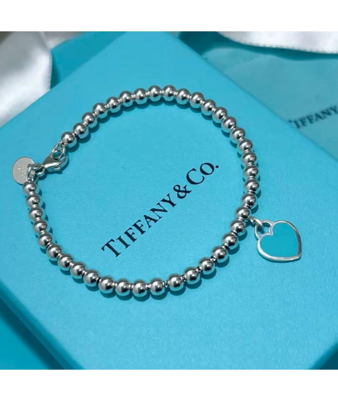 TIFFANY&CO Бирюзовый серебряный браслет, фото 5