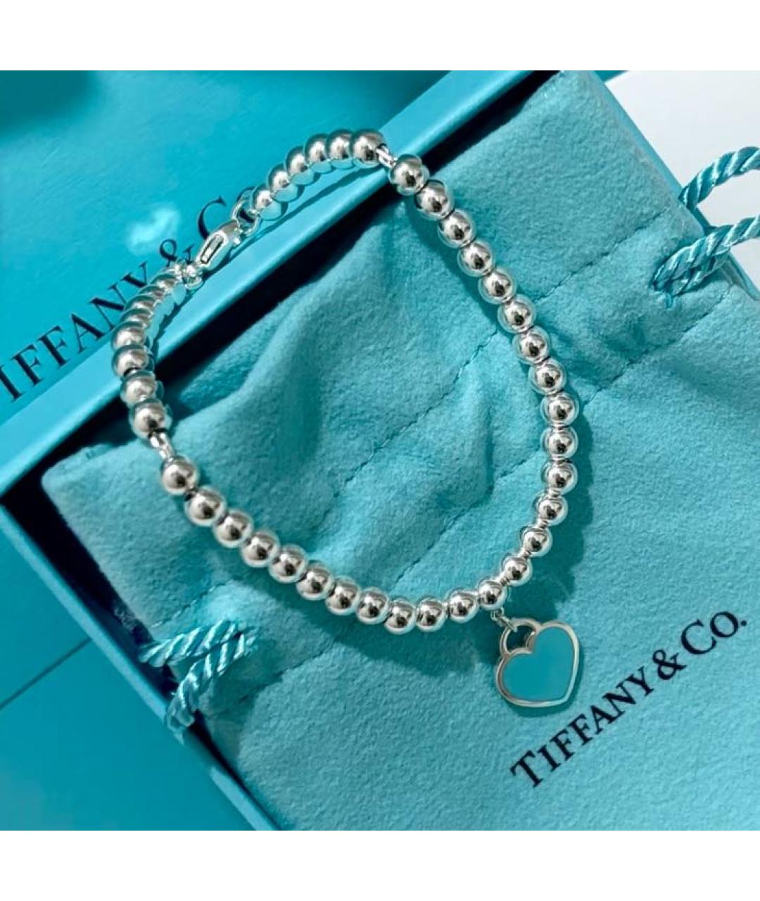 TIFFANY&CO Бирюзовый серебряный браслет, фото 4