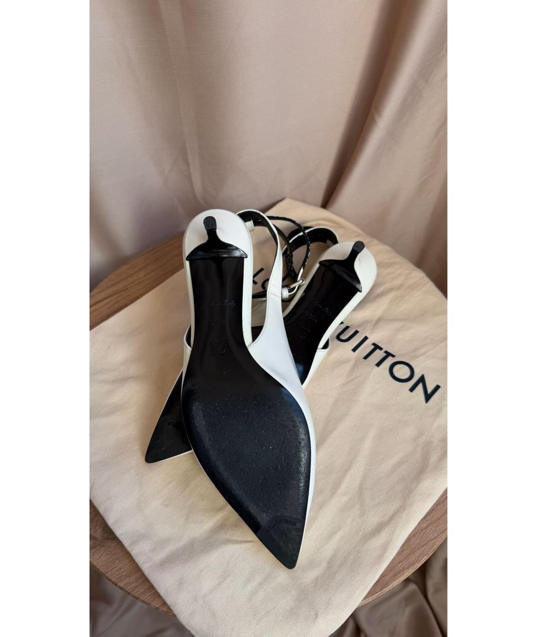 LOUIS VUITTON Белые туфли из лакированной кожи, фото 5