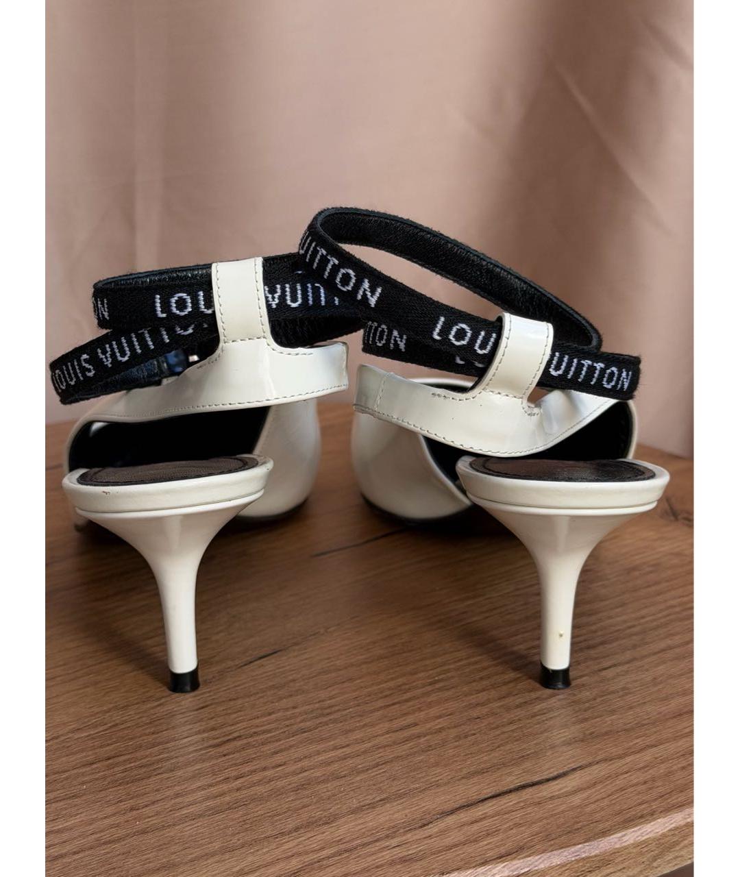 LOUIS VUITTON Белые туфли из лакированной кожи, фото 4