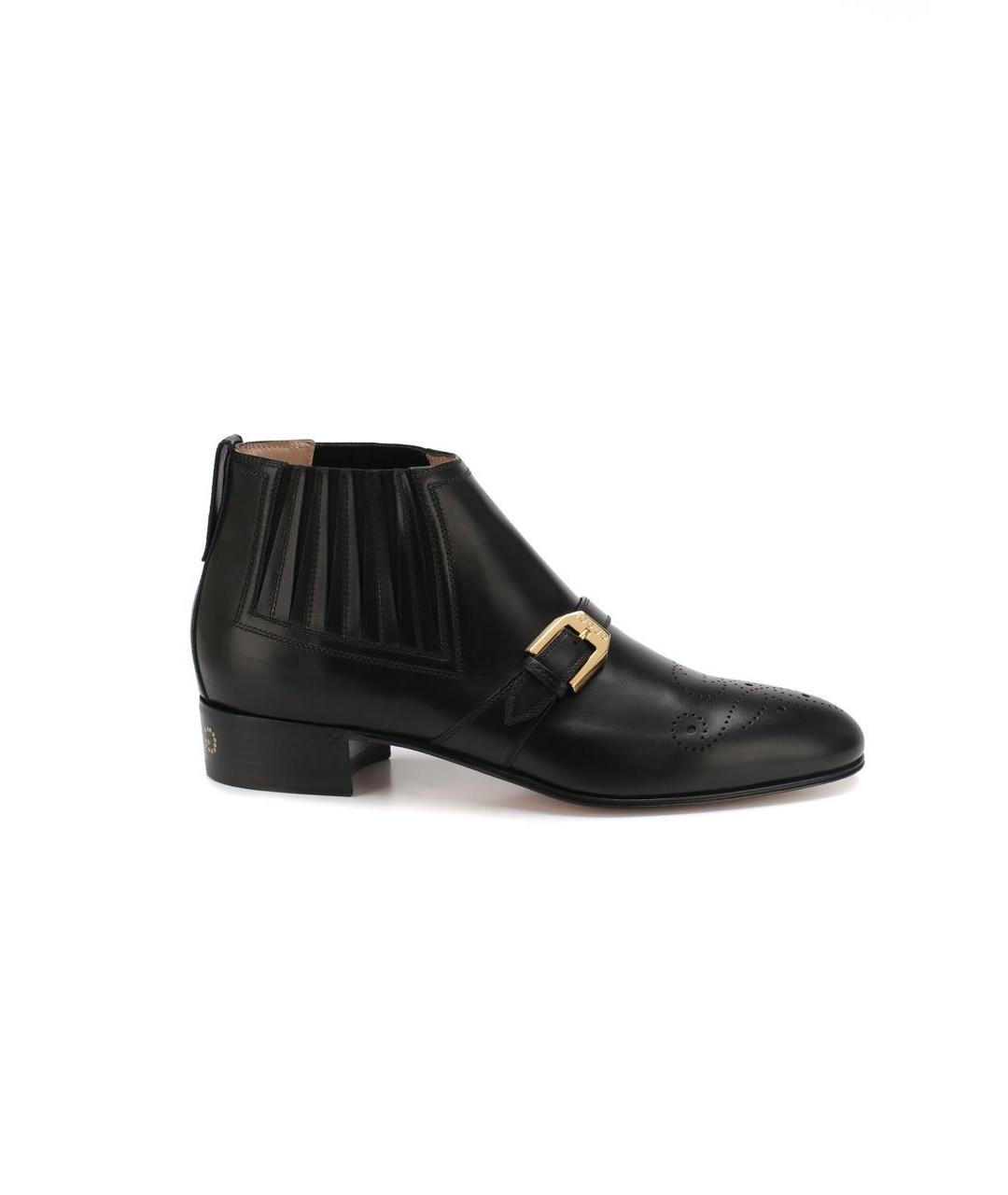 GUCCI Черные кожаные ботинки, фото 7