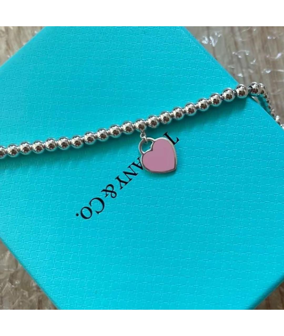 TIFFANY&CO Розовый серебряный браслет, фото 6