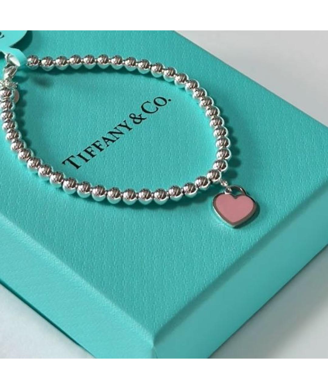 TIFFANY&CO Розовый серебряный браслет, фото 5