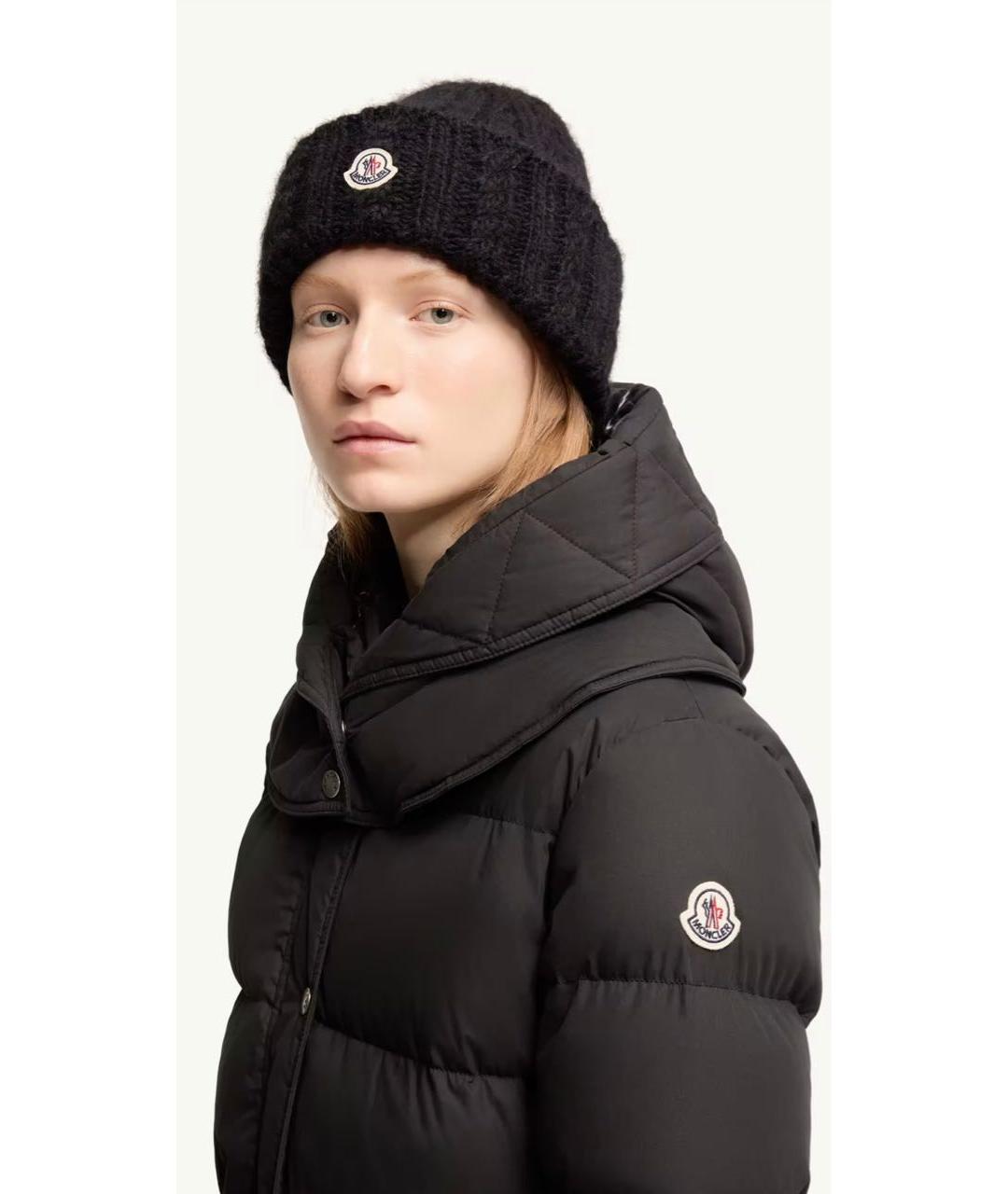 MONCLER Черный пуховик, фото 3