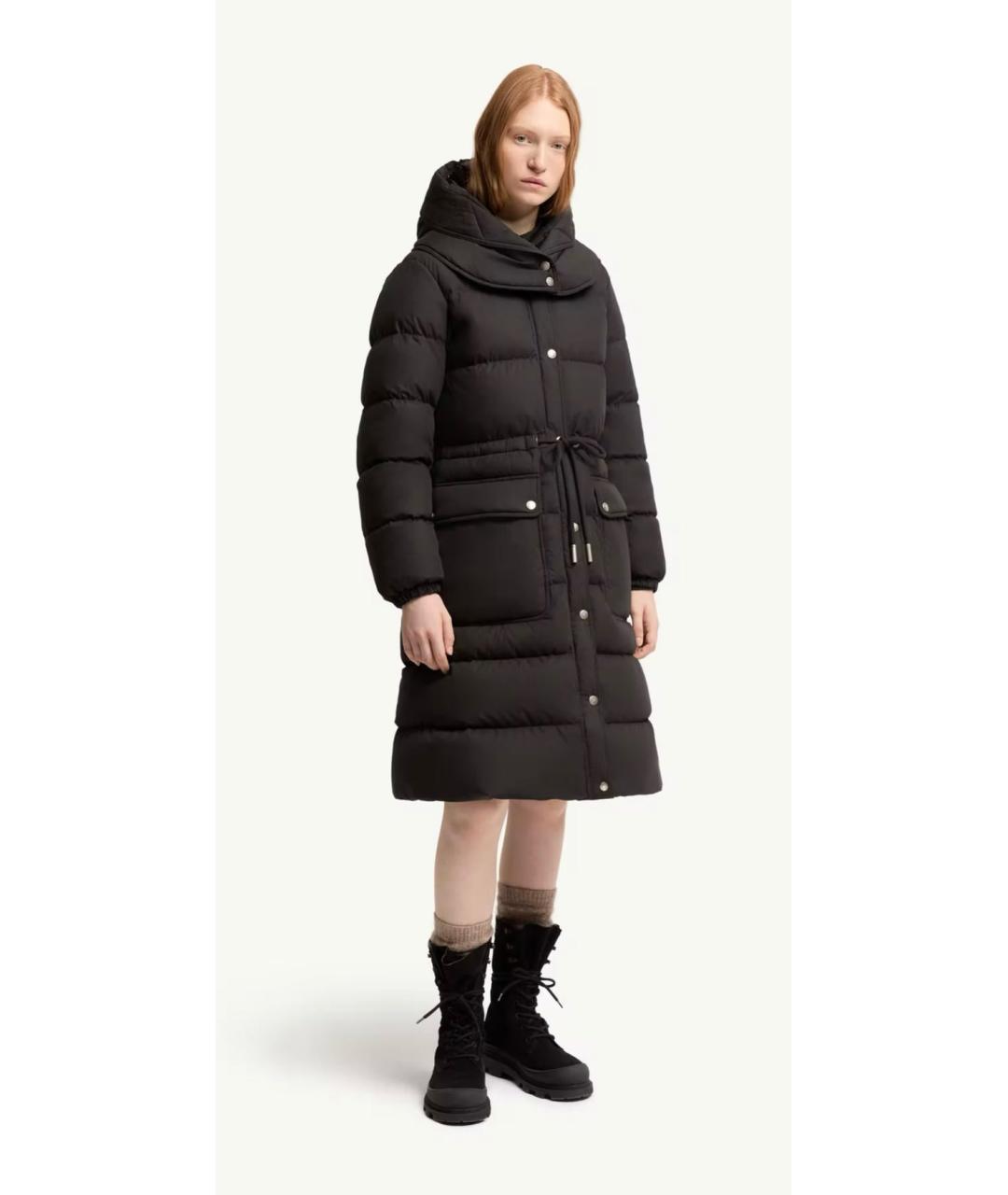 MONCLER Черный пуховик, фото 4