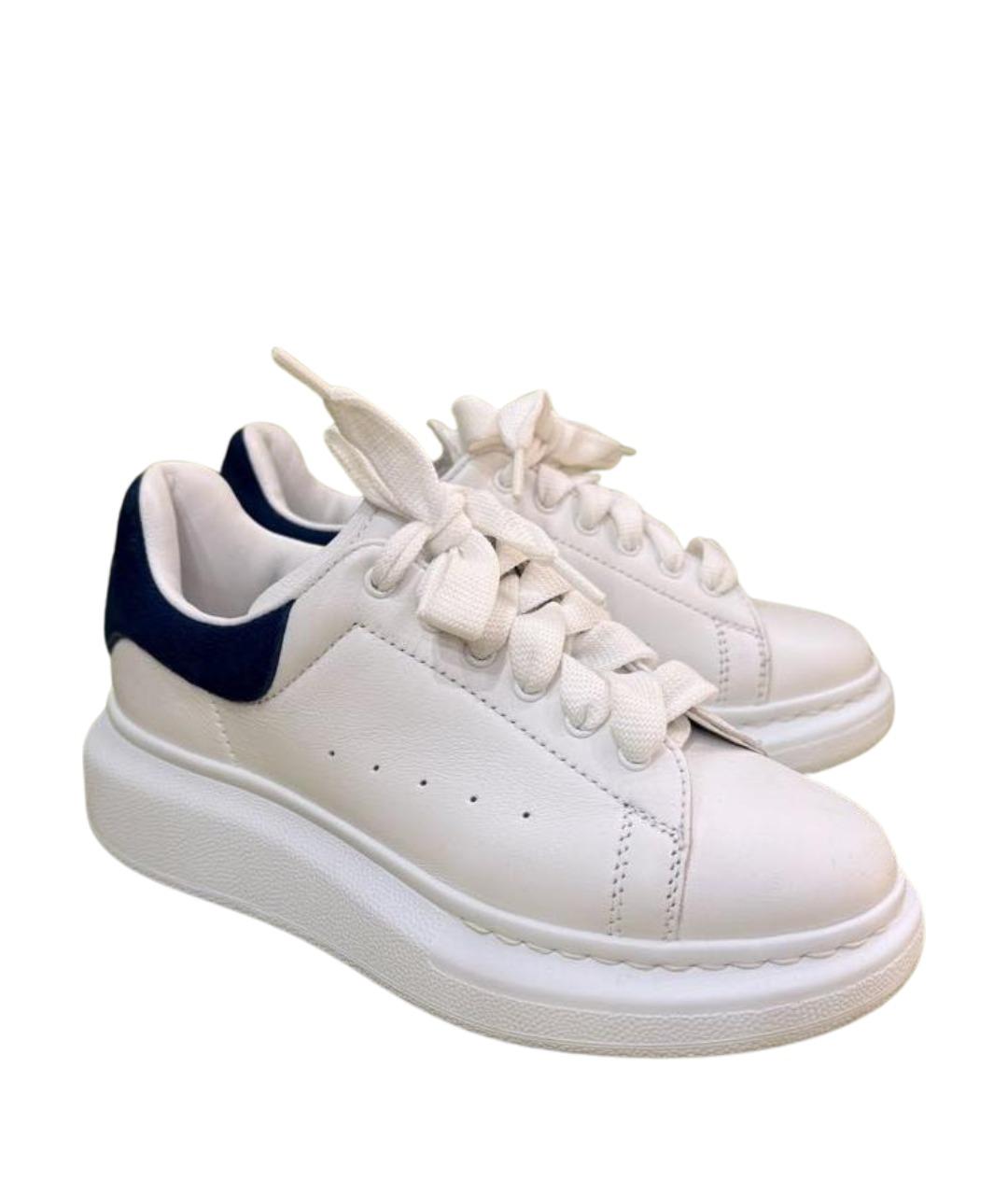 ALEXANDER MCQUEEN Белые кожаные кеды, фото 1