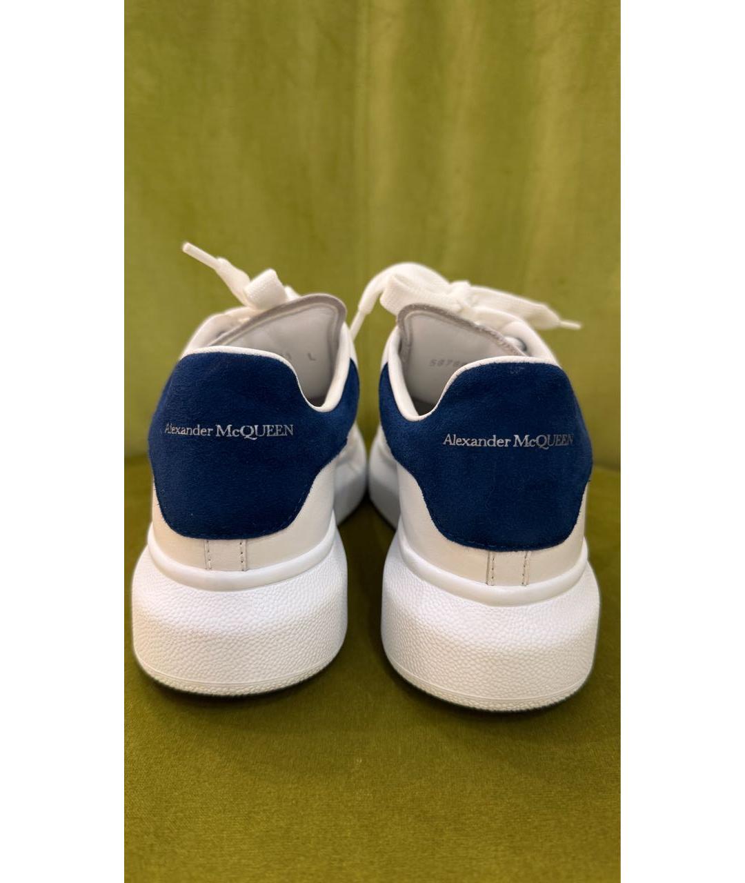 ALEXANDER MCQUEEN Белые кожаные кеды, фото 3