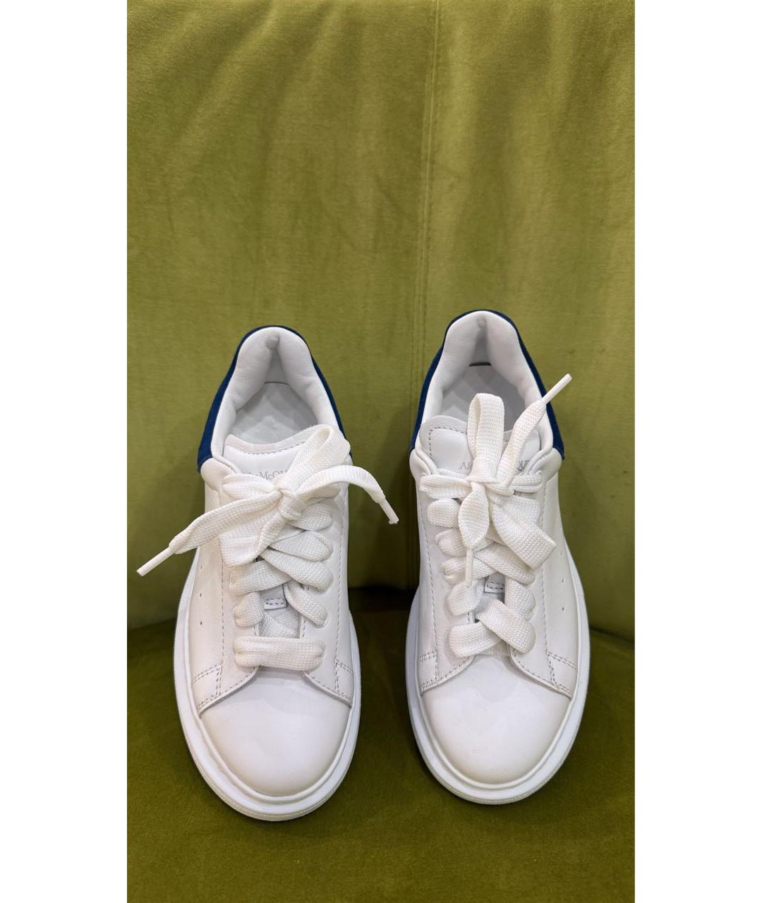ALEXANDER MCQUEEN Белые кожаные кеды, фото 2