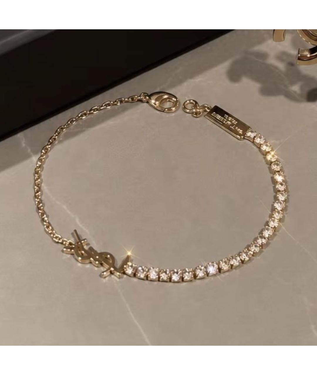 SAINT LAURENT Золотой браслет, фото 3