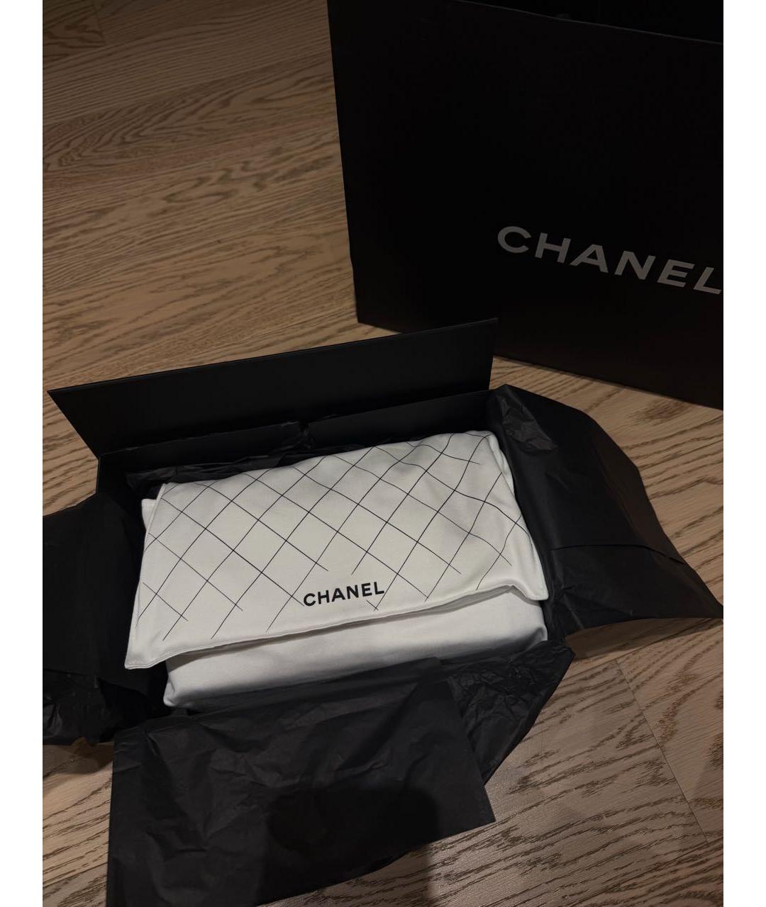 CHANEL Бежевая кожаная сумка через плечо, фото 5