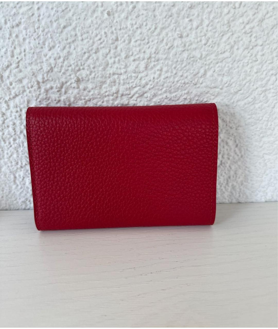 LOUIS VUITTON Красный кожаный кошелек, фото 3