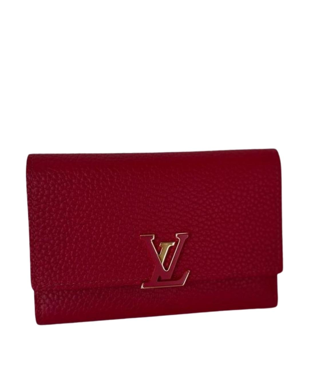 LOUIS VUITTON Красный кожаный кошелек, фото 1