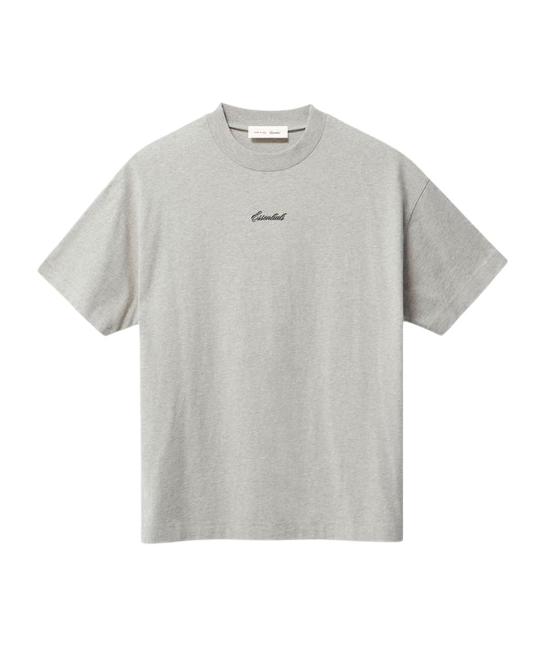 FEAR OF GOD ESSENTIALS Серая хлопковая футболка, фото 1