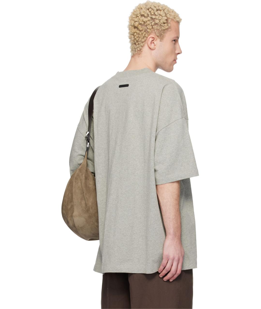 FEAR OF GOD ESSENTIALS Серая хлопковая футболка, фото 4