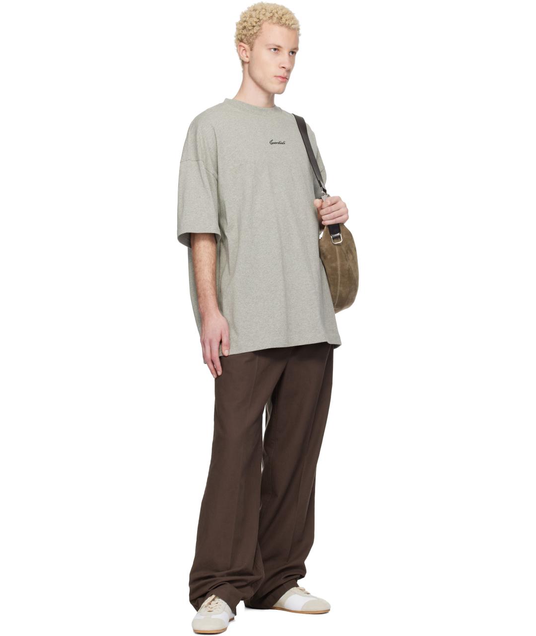FEAR OF GOD ESSENTIALS Серая хлопковая футболка, фото 5