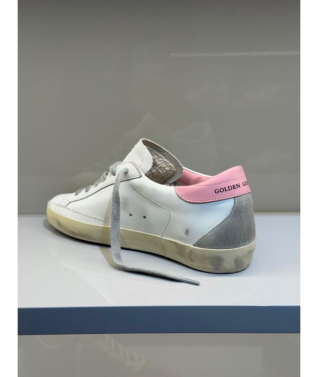 GOLDEN GOOSE Белые кожаные кеды, фото 2