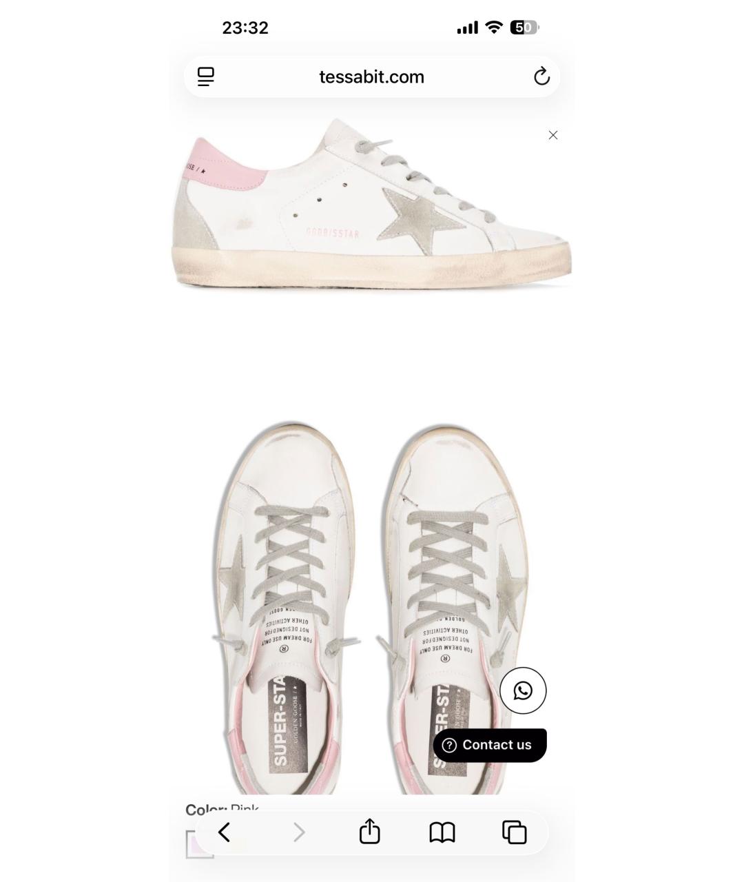 GOLDEN GOOSE Белые кожаные кеды, фото 3