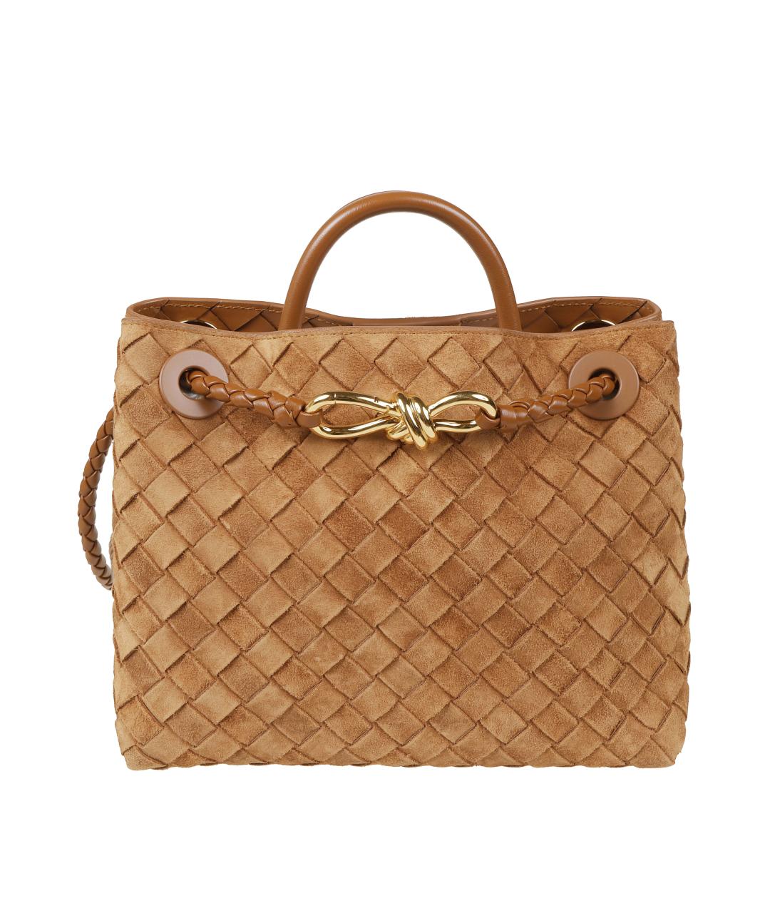 BOTTEGA VENETA Коричневая замшевая сумка тоут, фото 4