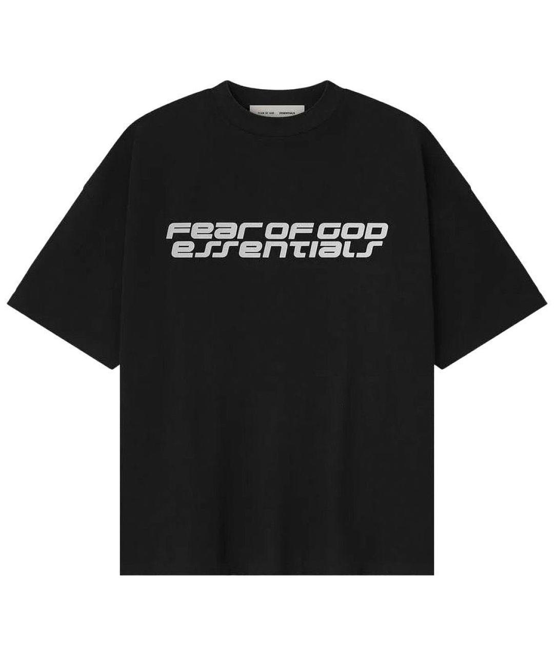 FEAR OF GOD ESSENTIALS Черная хлопковая футболка, фото 6