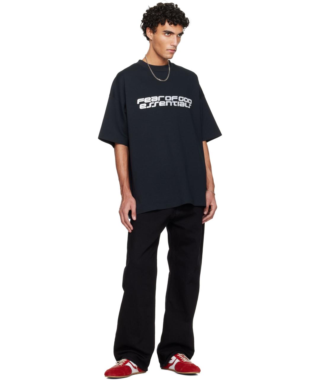 FEAR OF GOD ESSENTIALS Черная хлопковая футболка, фото 5