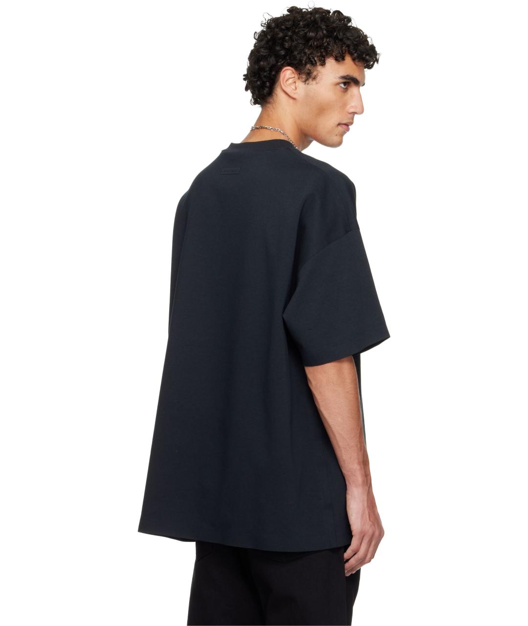 FEAR OF GOD ESSENTIALS Черная хлопковая футболка, фото 4