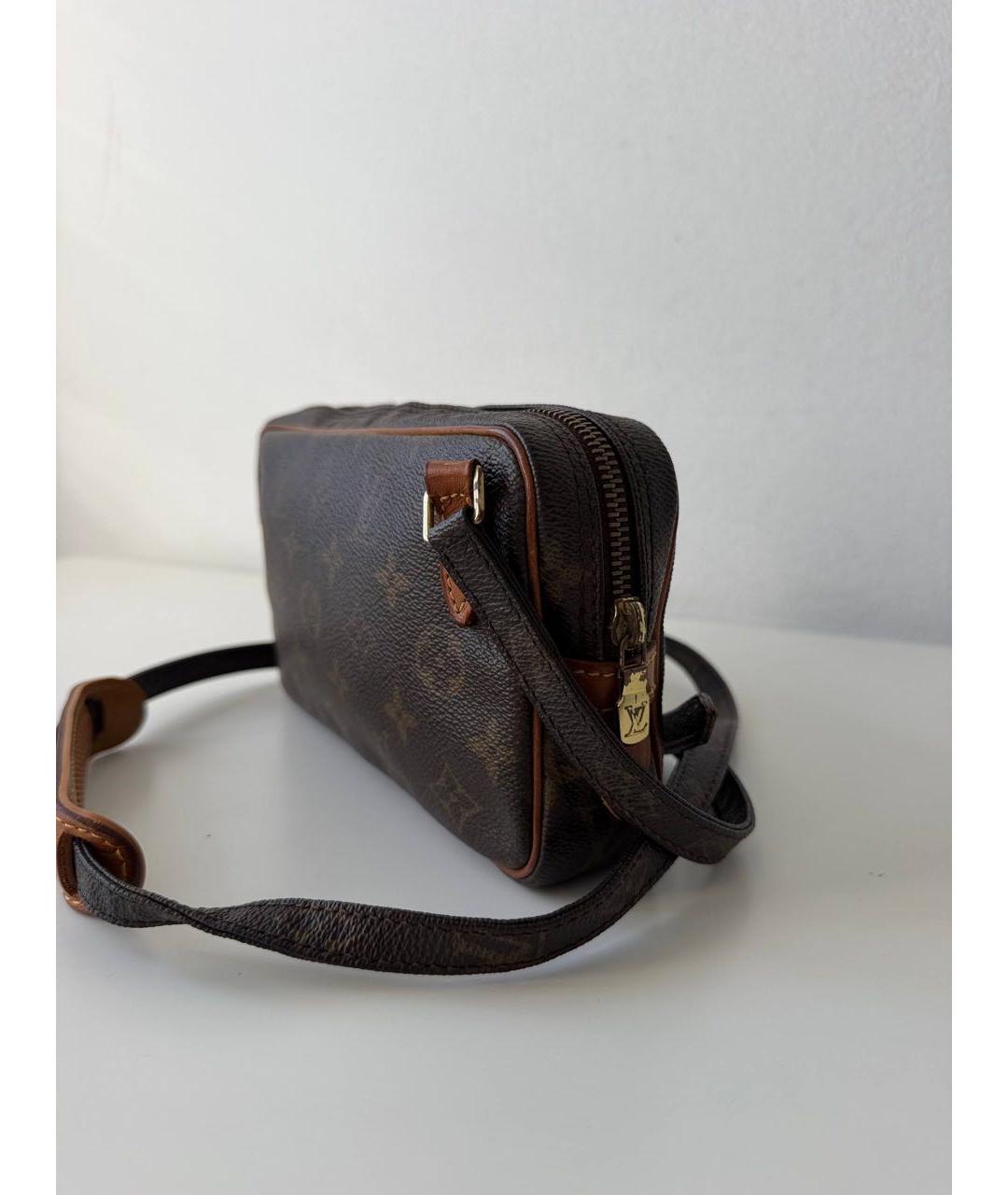LOUIS VUITTON Коричневая сумка через плечо из канвы, фото 3