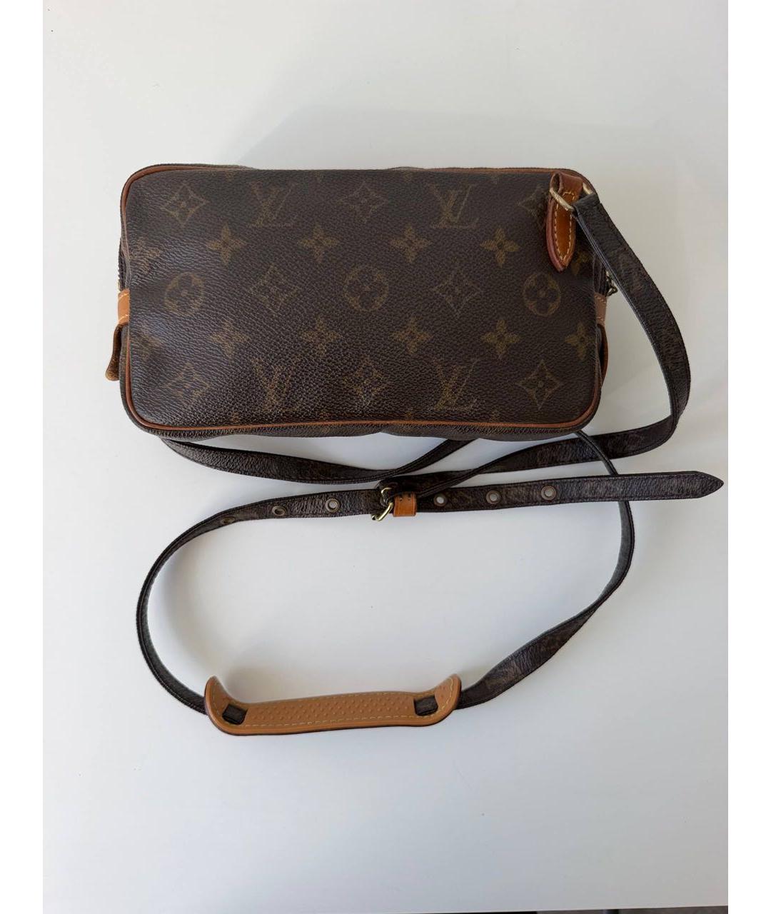 LOUIS VUITTON Коричневая сумка через плечо из канвы, фото 6