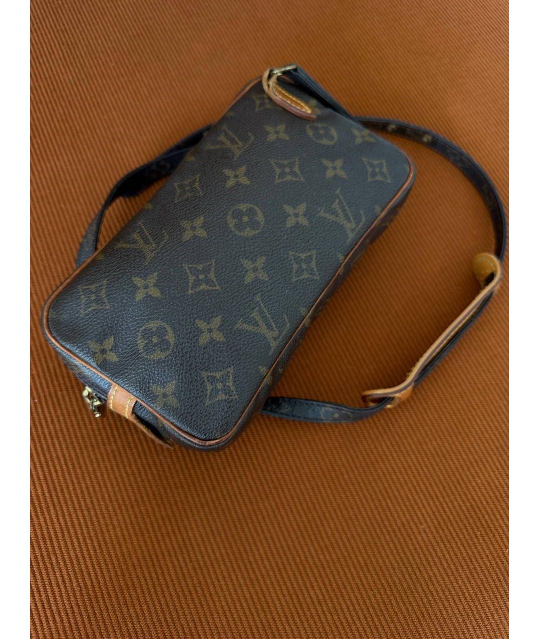 LOUIS VUITTON Коричневая сумка через плечо из канвы, фото 4