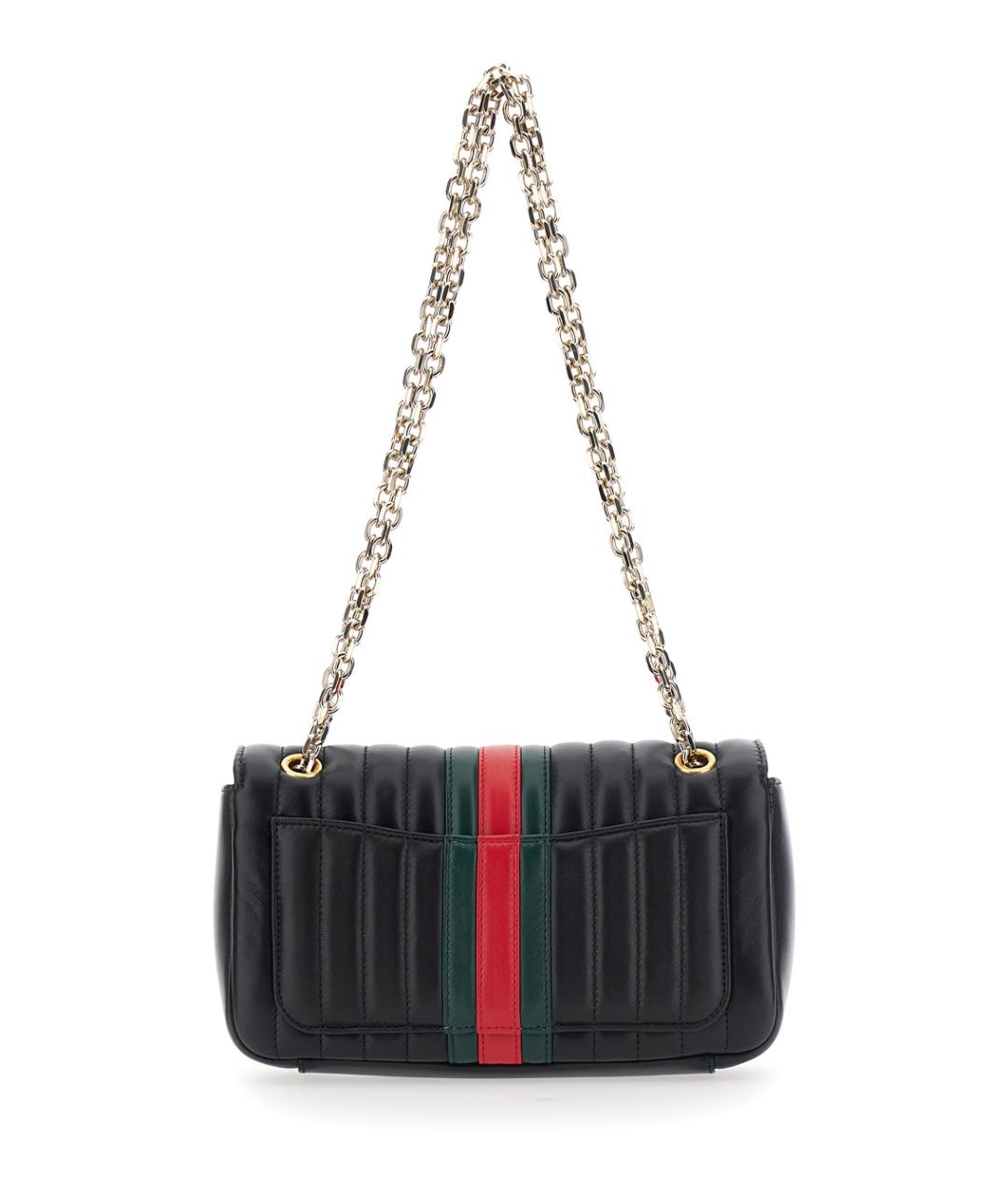 GUCCI Черная кожаная сумка через плечо, фото 2