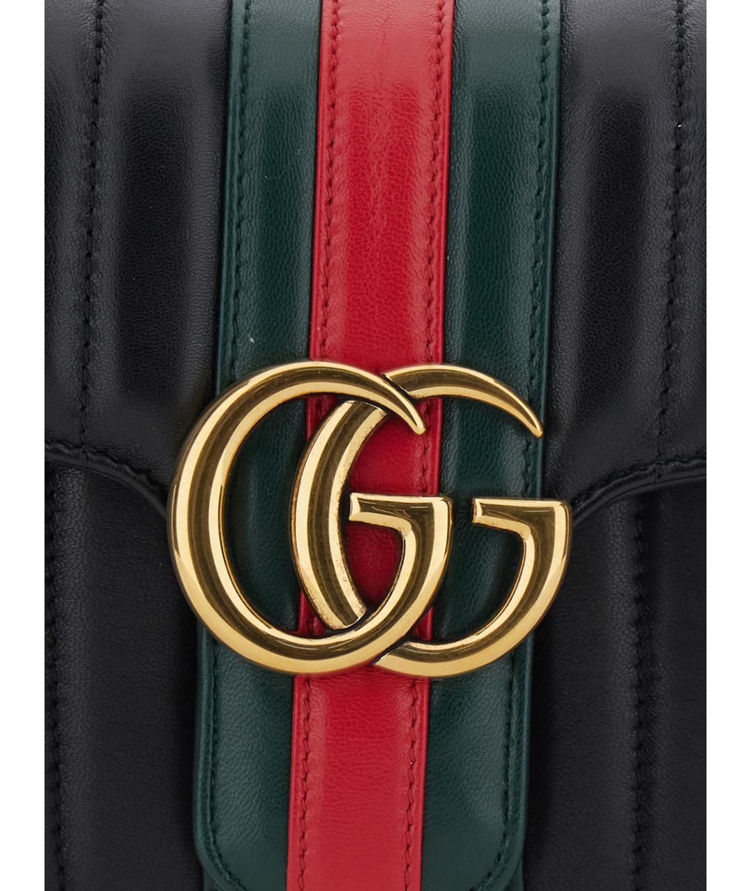 GUCCI Черная кожаная сумка через плечо, фото 3