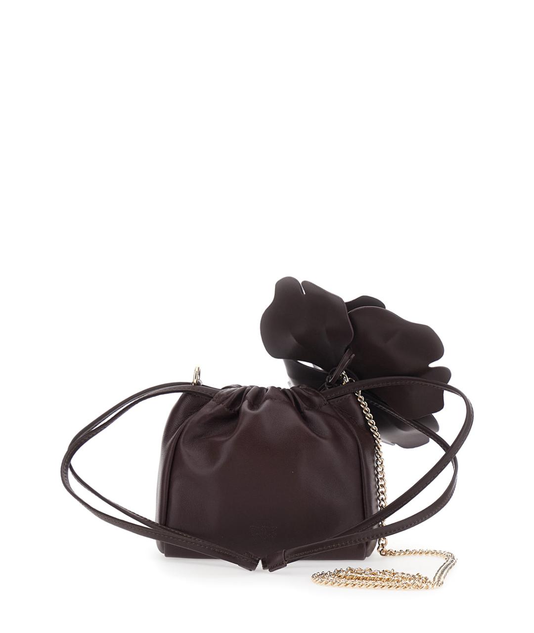 PINKO Бордовая кожаная сумка через плечо, фото 2