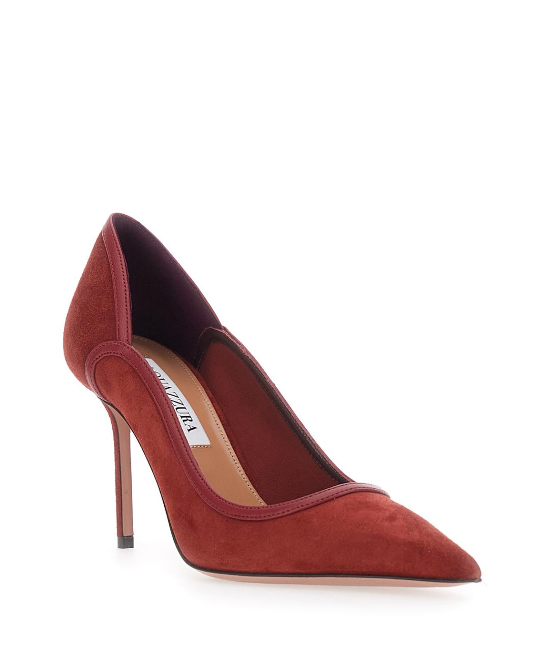 AQUAZZURA Красные замшевые туфли, фото 2