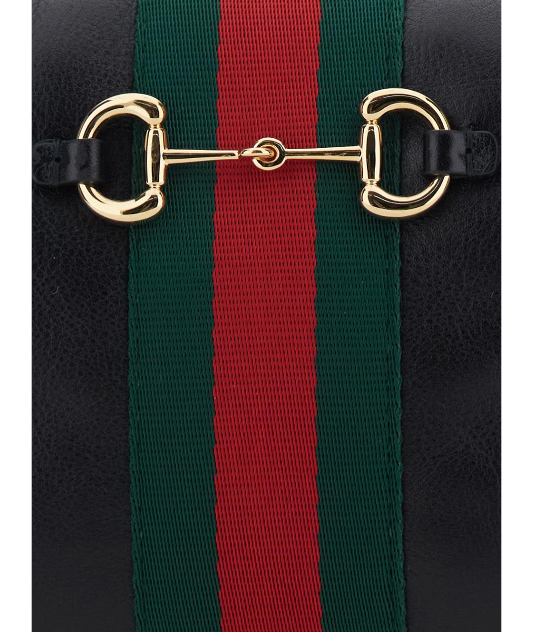 GUCCI Черная кожаная сумка через плечо, фото 3